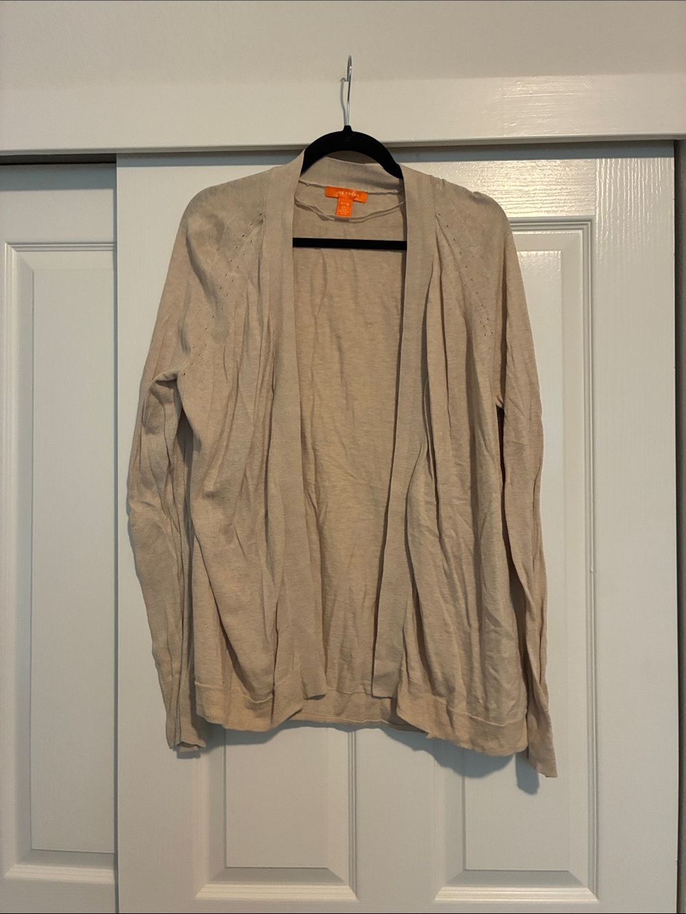 Joe Fresh Light Beige Open Front Women’s Cardigan Sweater